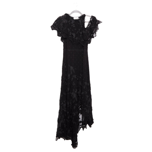 ZIMMERMANN  Mercer Bird Silk Chiffon Dress Black 1