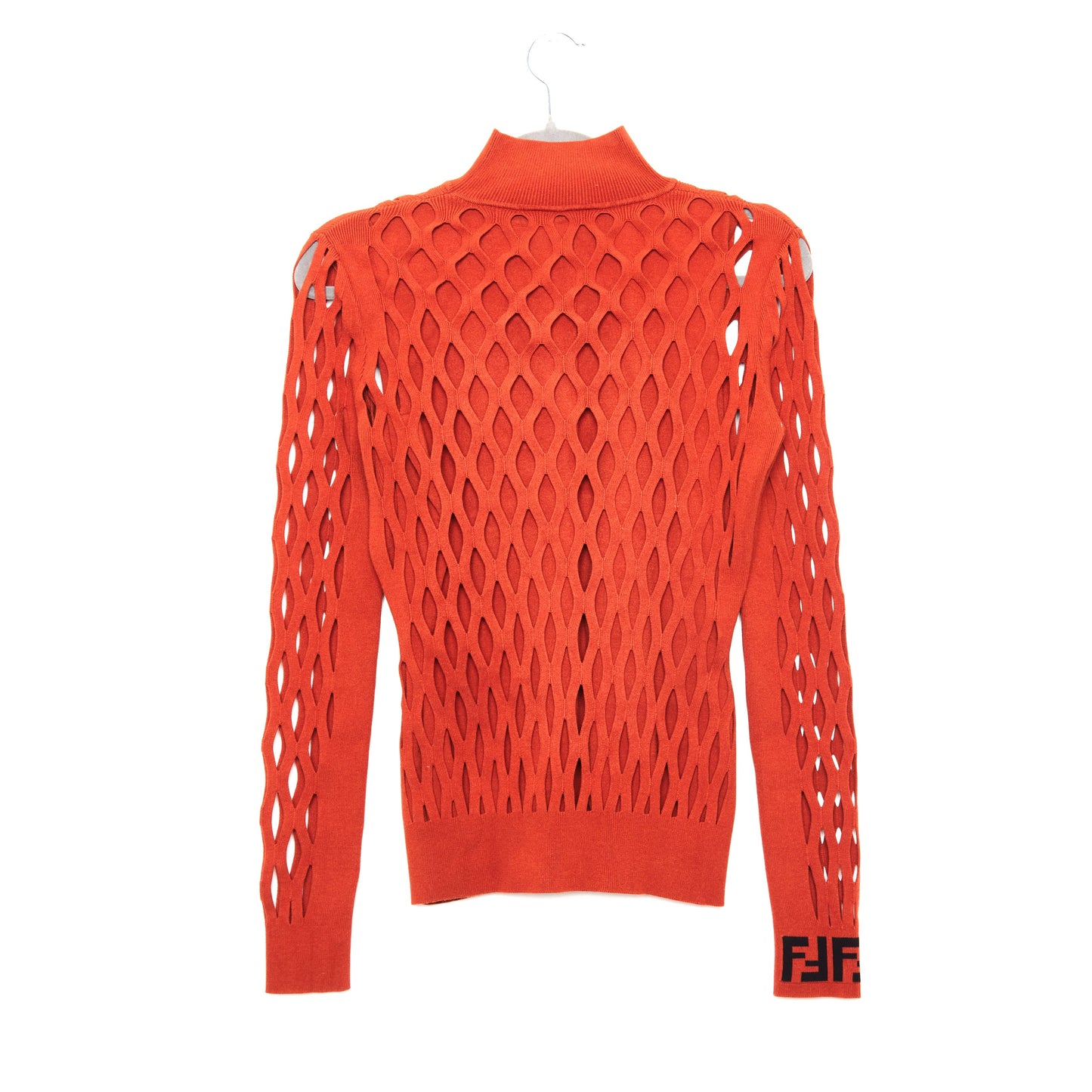 FENDI Mesh Effect Jumper In Orange 38