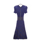Bottega Veneta Glitter Pointelle Plissé Knit Dress