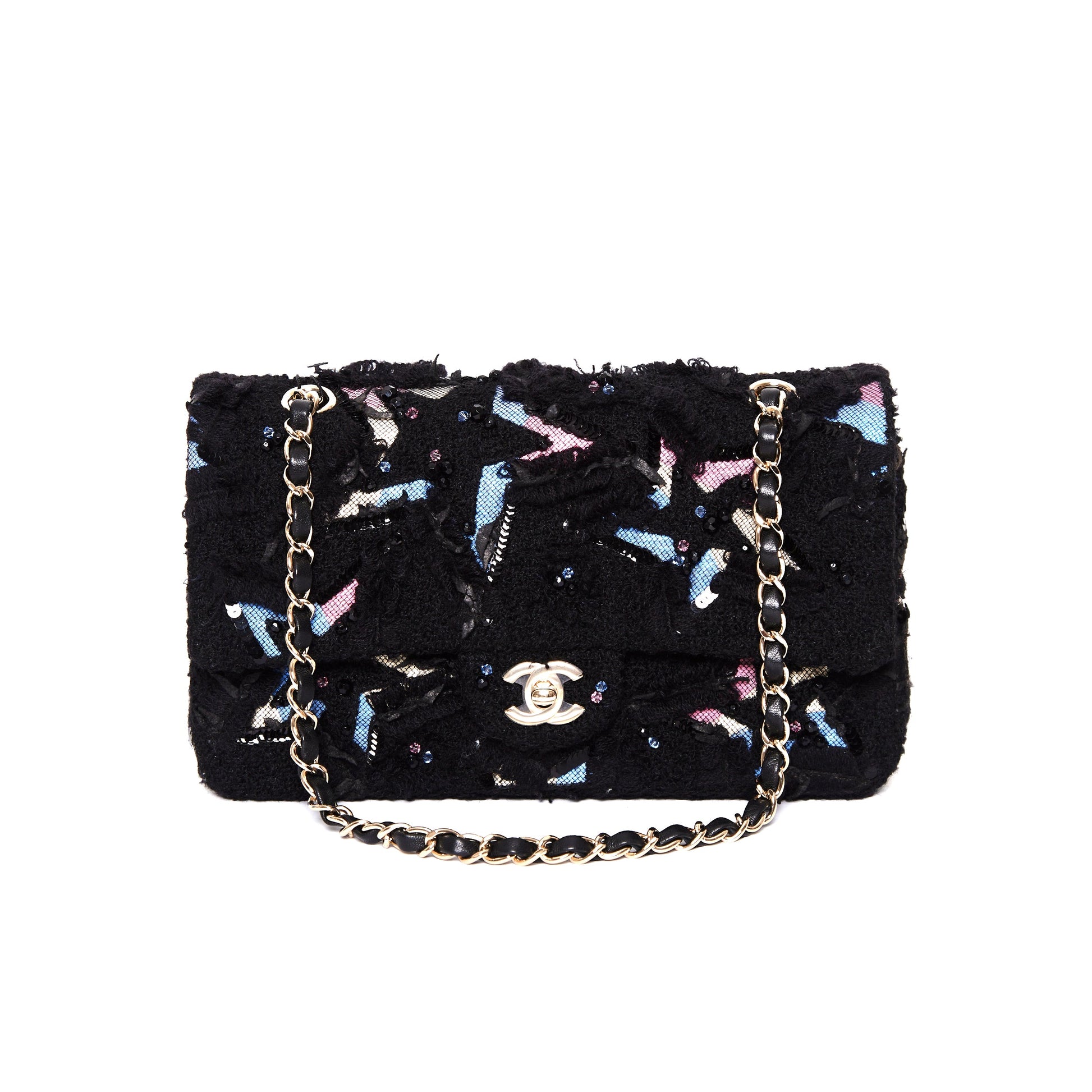 CHANEL Paris-Rue Cambon 31 Tweed Medium Classic Double Flap Bag