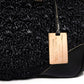 DOLCE & GABBANA Black Crochet Fabric and Leather Zip Satchel