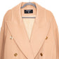 BALMAIN Belted Wool and Cashmere Coat 36