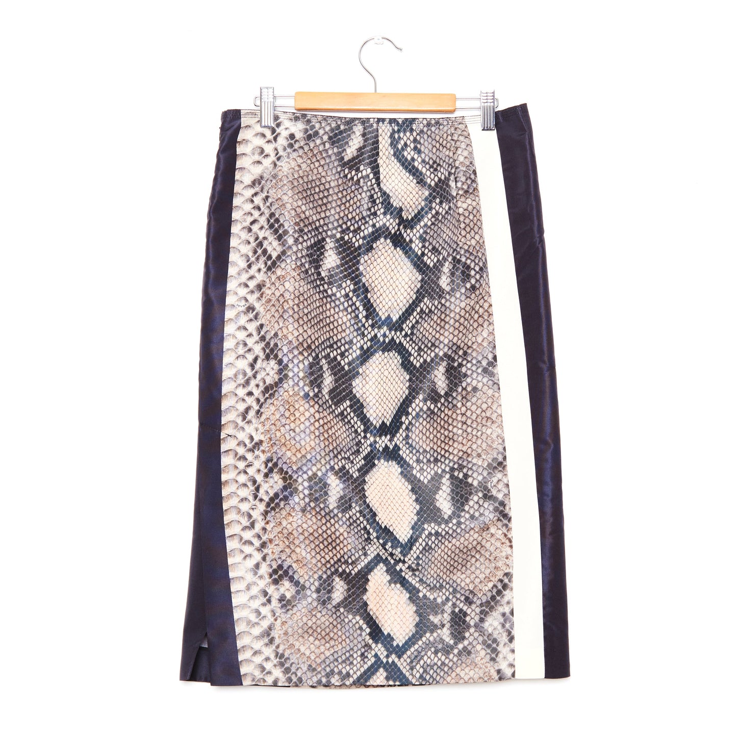 PRADA Panelled Snake Print Skirt 42