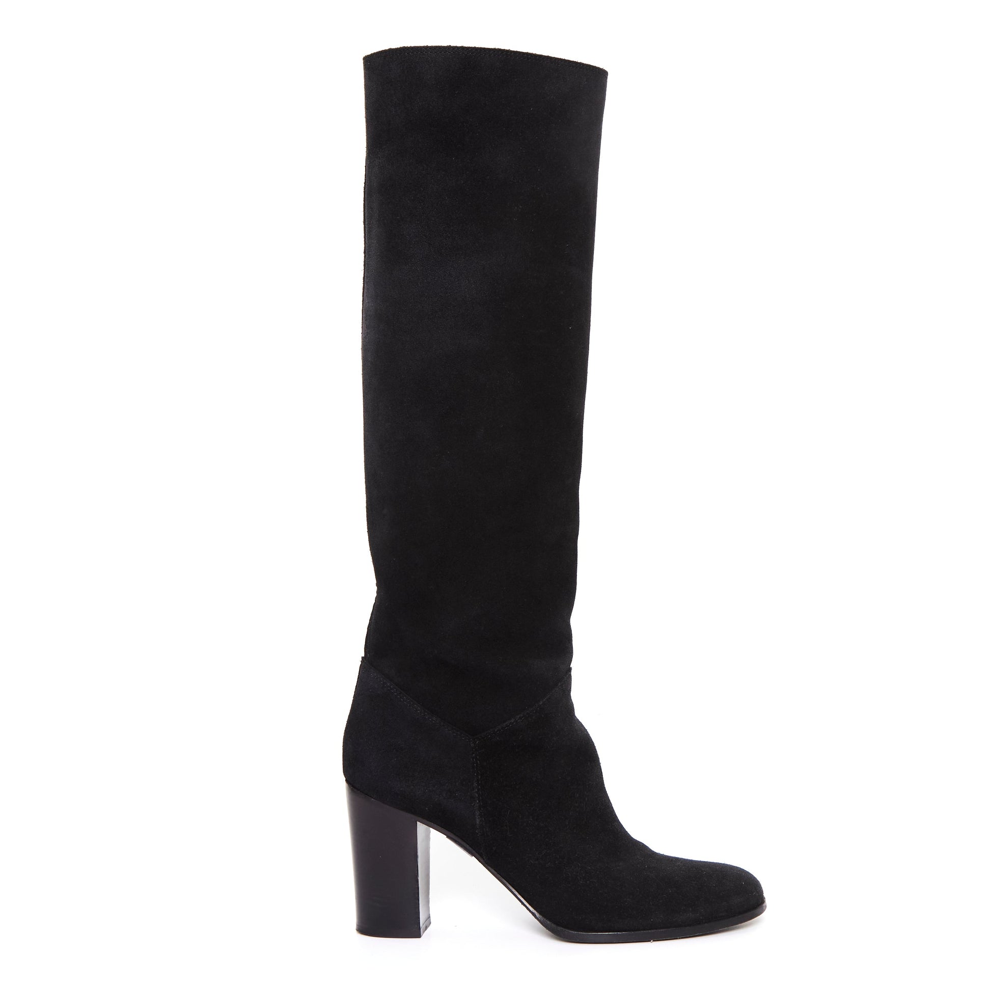 CHANEL Suede leather high boots 40