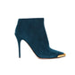 ALEXANDER MCQUEEN Emerald Blue Suede Boots 39.5