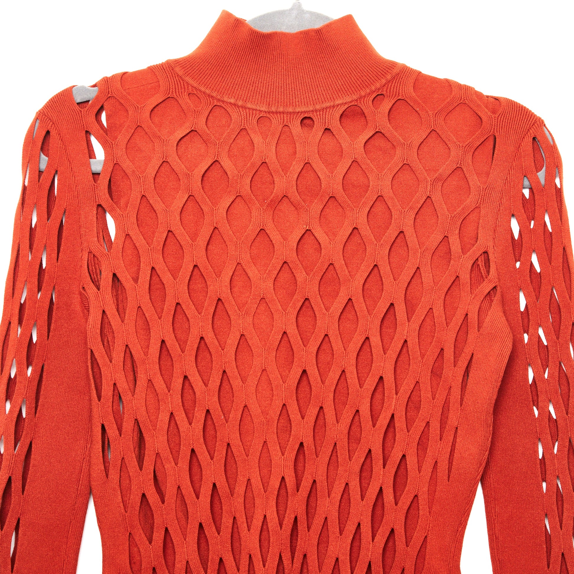 FENDI Mesh Effect Jumper In Orange 38