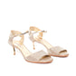 CASADEI Gold and Silver Sequin Kitten Heels 38