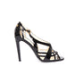 CHANEL Patent Black Strappy Sandals 39.5