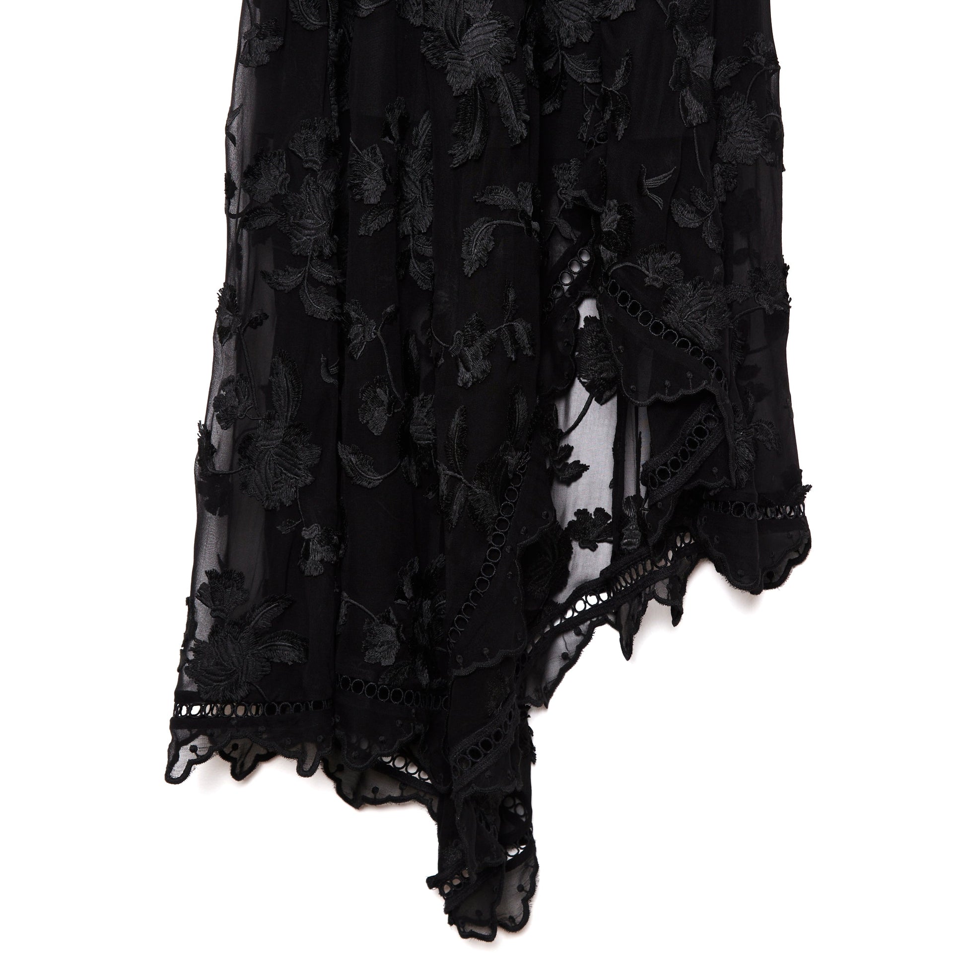 ZIMMERMANN  Mercer Bird Silk Chiffon Dress Black 1