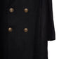 SAINT LAURENT Double-Breasted Long Wool Coat - Black 44