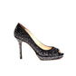 JIMMY CHOO The Dali Swarovski Crystal Platform Satin Peep Heels