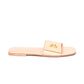 BURBERRY Monogram Motif Embossed Leather Sandal 38.5