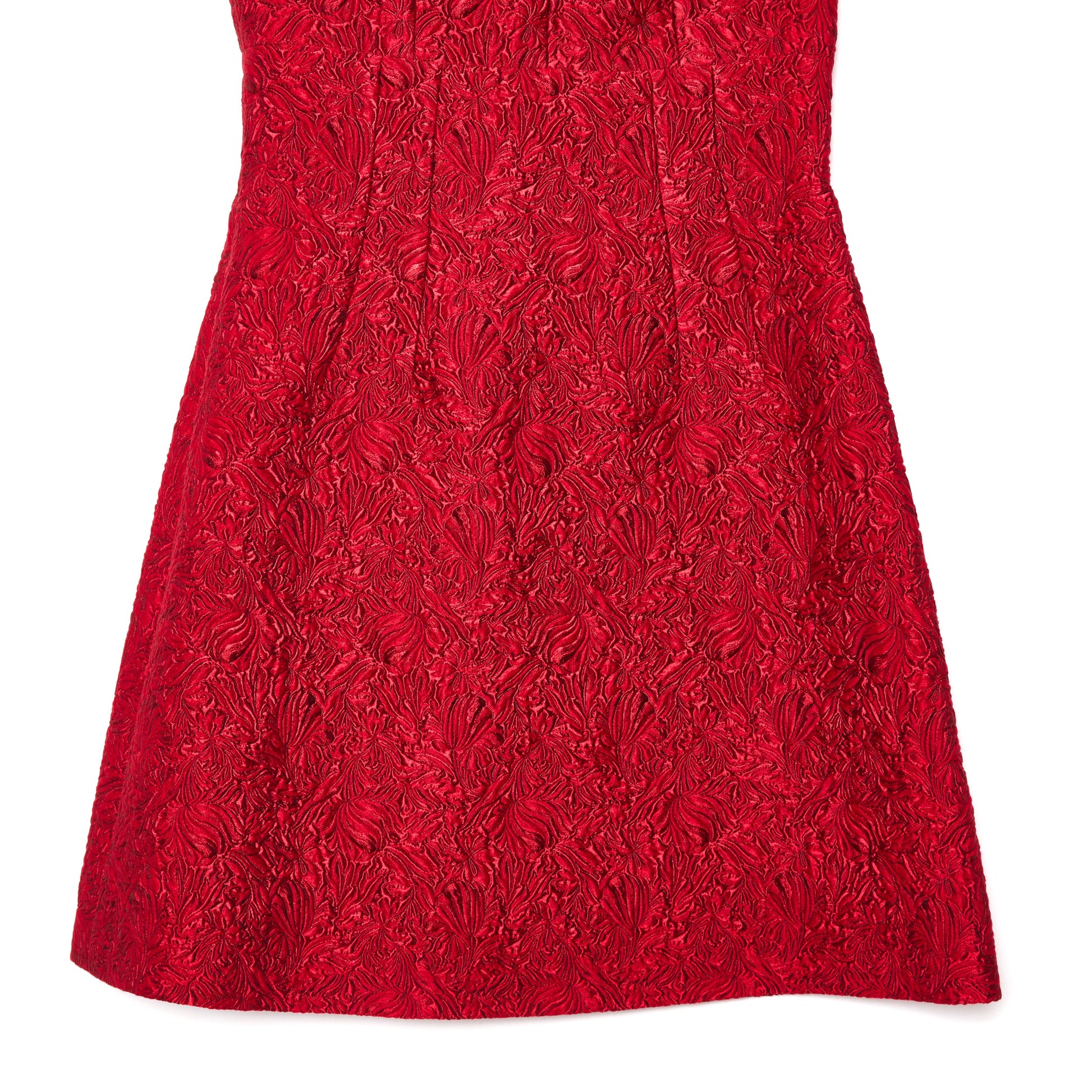 DOLCE & GABBANA Floral Jacquard Mini Dress - Red