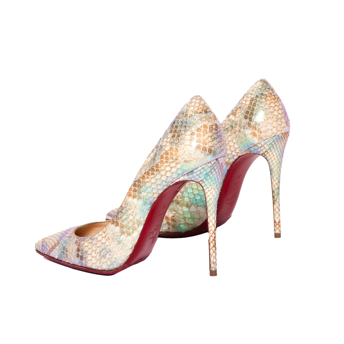 CHRISTIAN LOUBOUTIN Kate Siren Python Heels 39