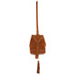 SAINT LAURENT Suede Small Y Studs Bucket Bag Light Ocre