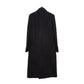SAINT LAURENT Double-Breasted Long Wool Coat - Black 44