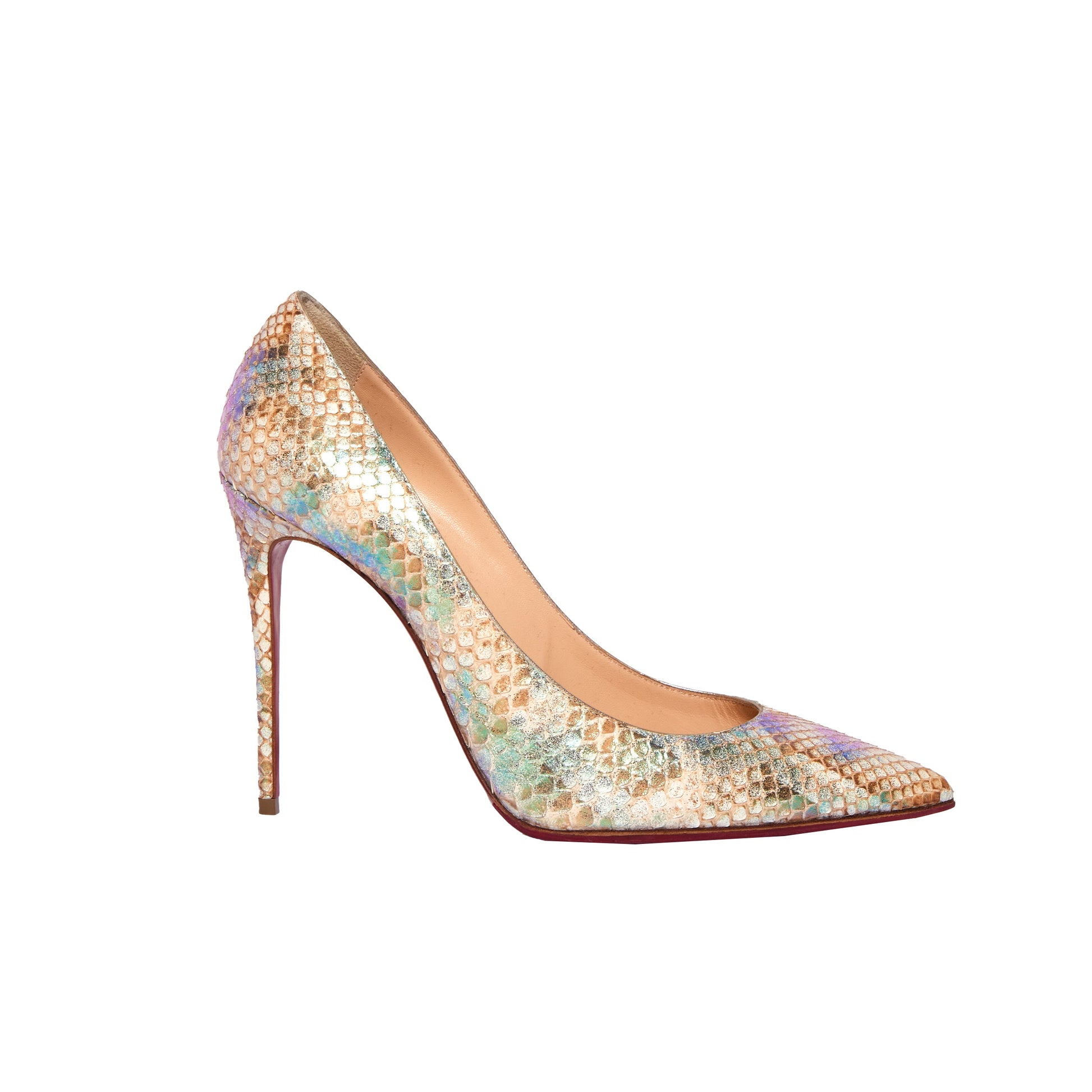 CHRISTIAN LOUBOUTIN Kate Siren Python Heels 39