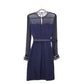 PRADA crystal-embellished chiffon mini dress 40