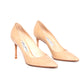 JIMMY CHOO Beige Patent Leather Anouk Pointed Toe Pumps 38.5