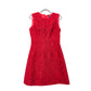 DOLCE & GABBANA Floral Jacquard Mini Dress - Red