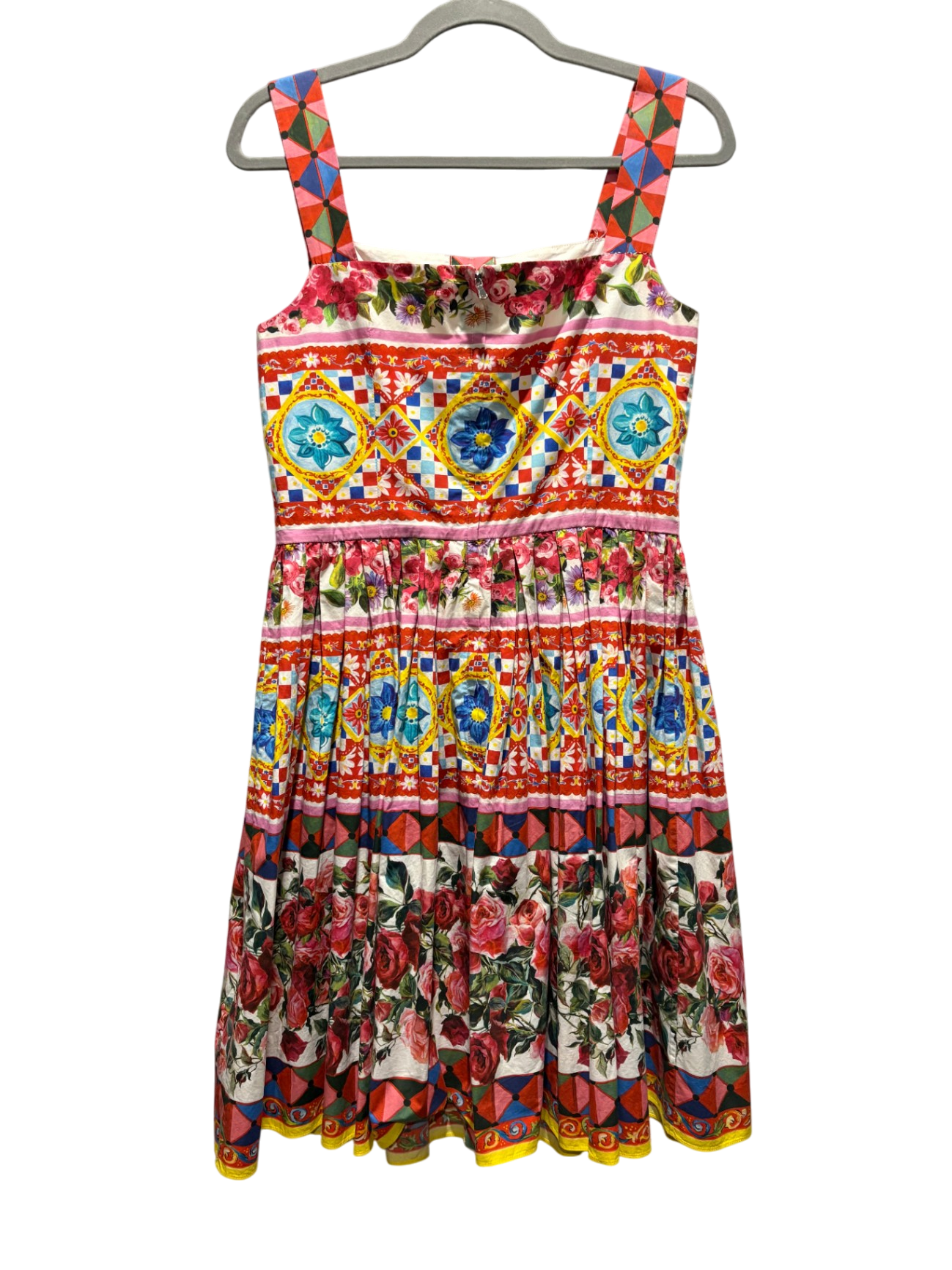 DOLCE & GABBANA Mambo Multi Pink Midi Dress 