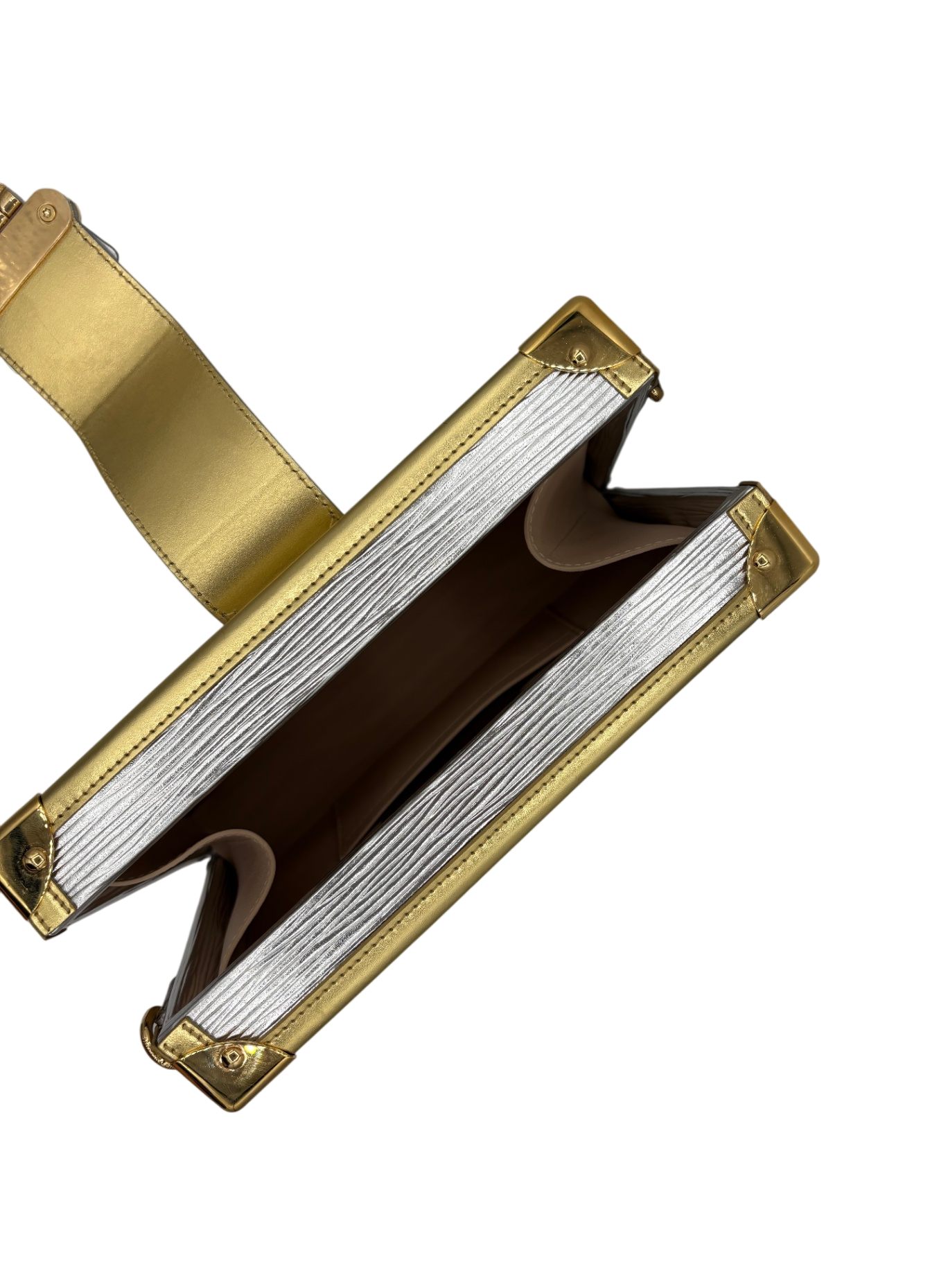 LOUIS VUITTON Petite Malle Silver/Gold