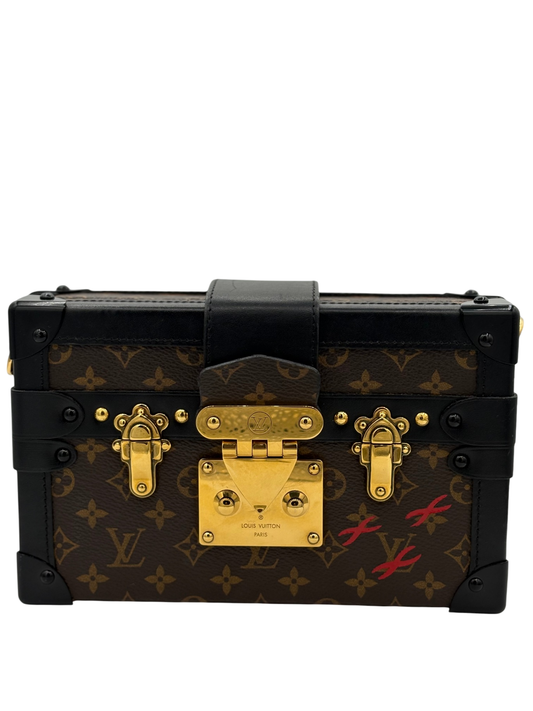 LOUIS VUITTON Petite Malle Monogram Brown Bag