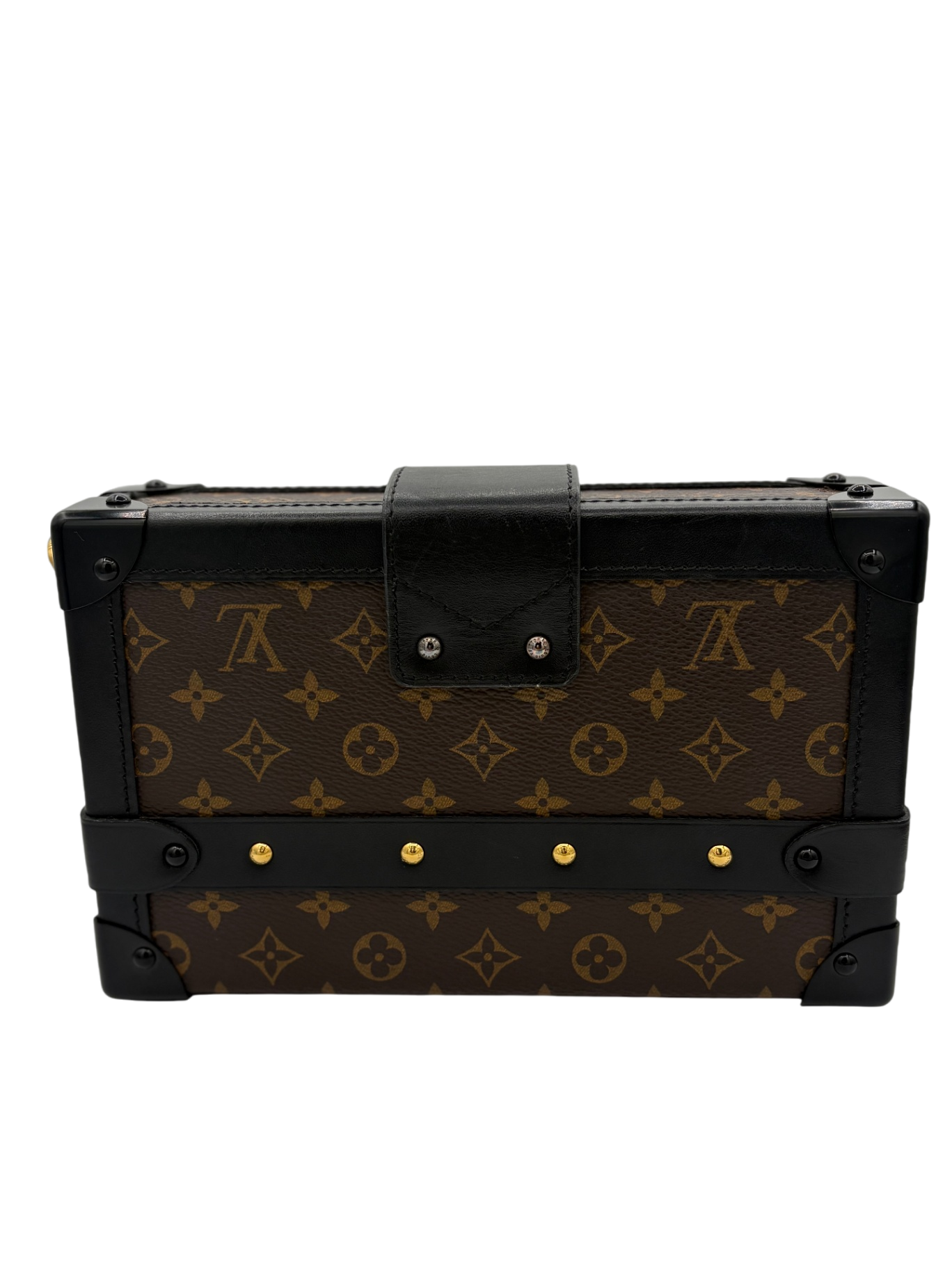 LOUIS VUITTON Petite Malle Monogram Brown Bag
