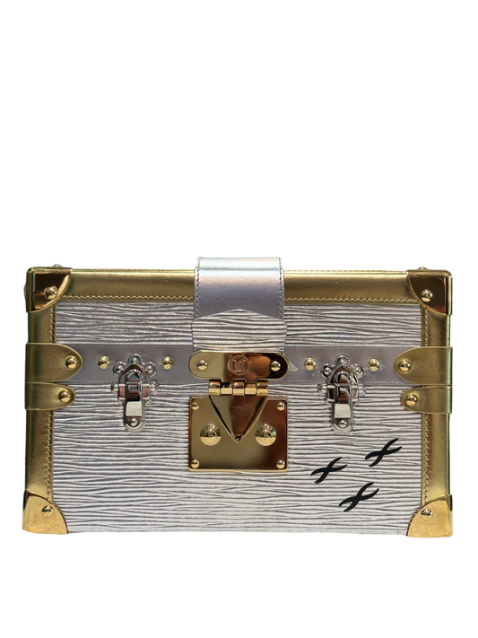 LOUIS VUITTON Petite Malle Silver/Gold