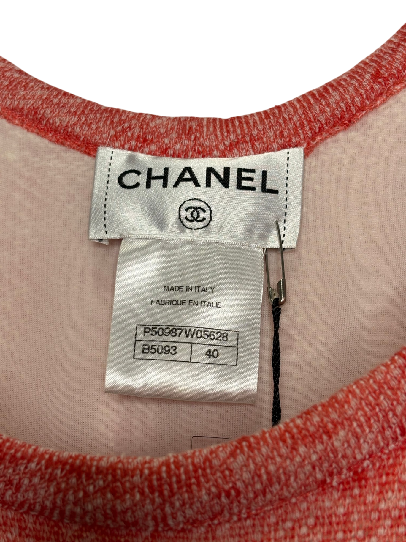 CHANEL Orange tweed dress size 40