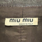 MIU MIU Chocolate Brown Leather Moto Jacket