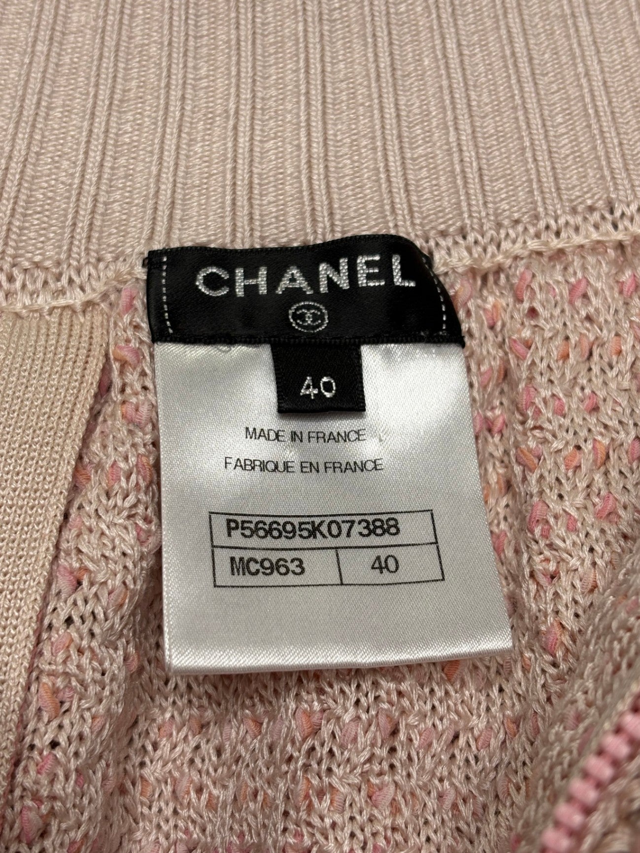 CHANEL SS11 Pink Bouclé Knit Zip Skirt