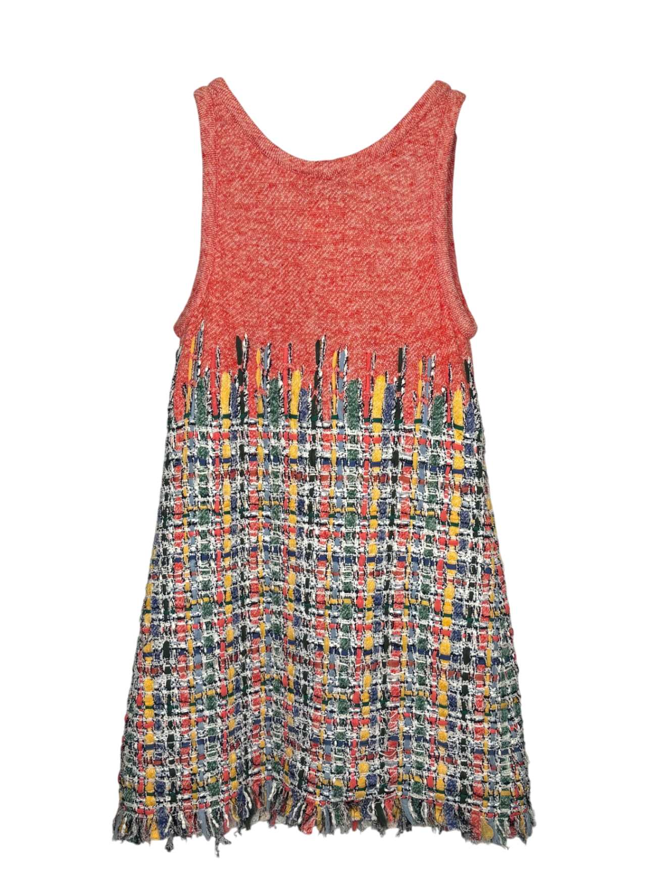 CHANEL Orange tweed dress size 40