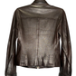 MIU MIU Chocolate Brown Leather Moto Jacket