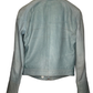 CHANEL Vintage Washed Aqua Leather Jacket