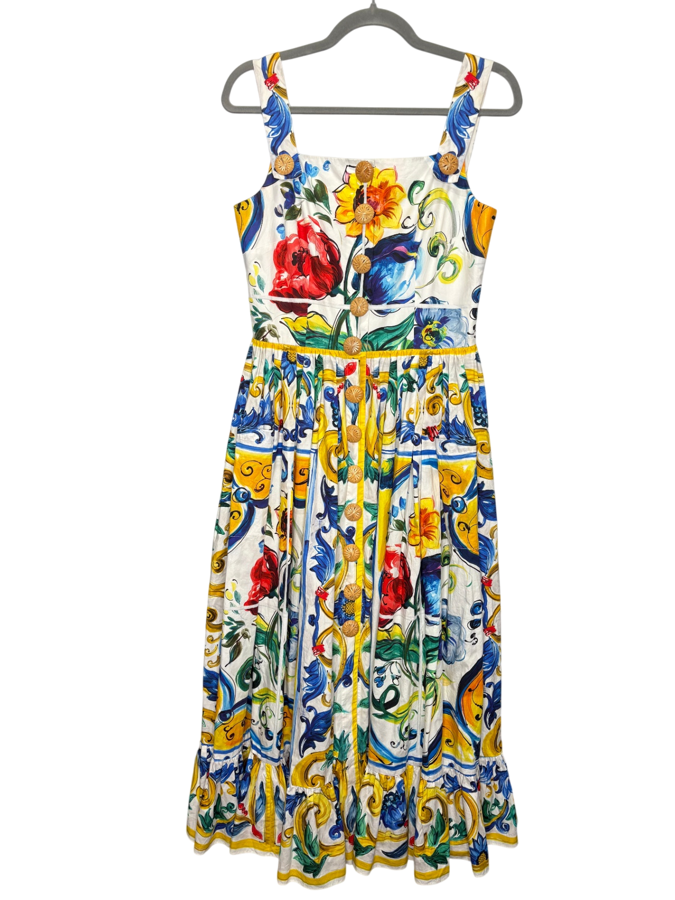 DOLCE & GABBANA Majolica Print Midi Dress
