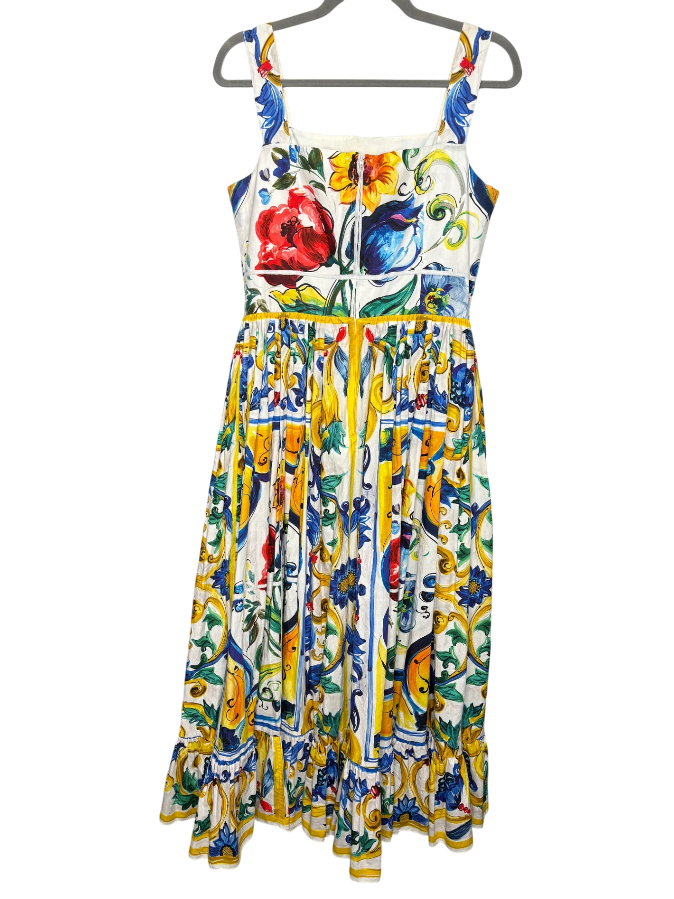 DOLCE & GABBANA Majolica Print Midi Dress