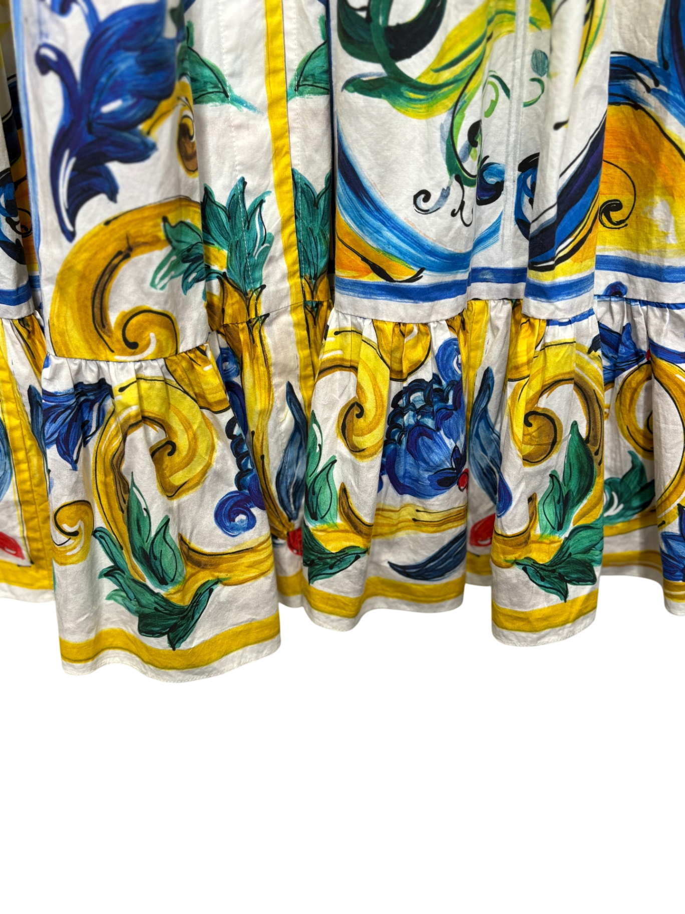 DOLCE & GABBANA Majolica Print Midi Dress