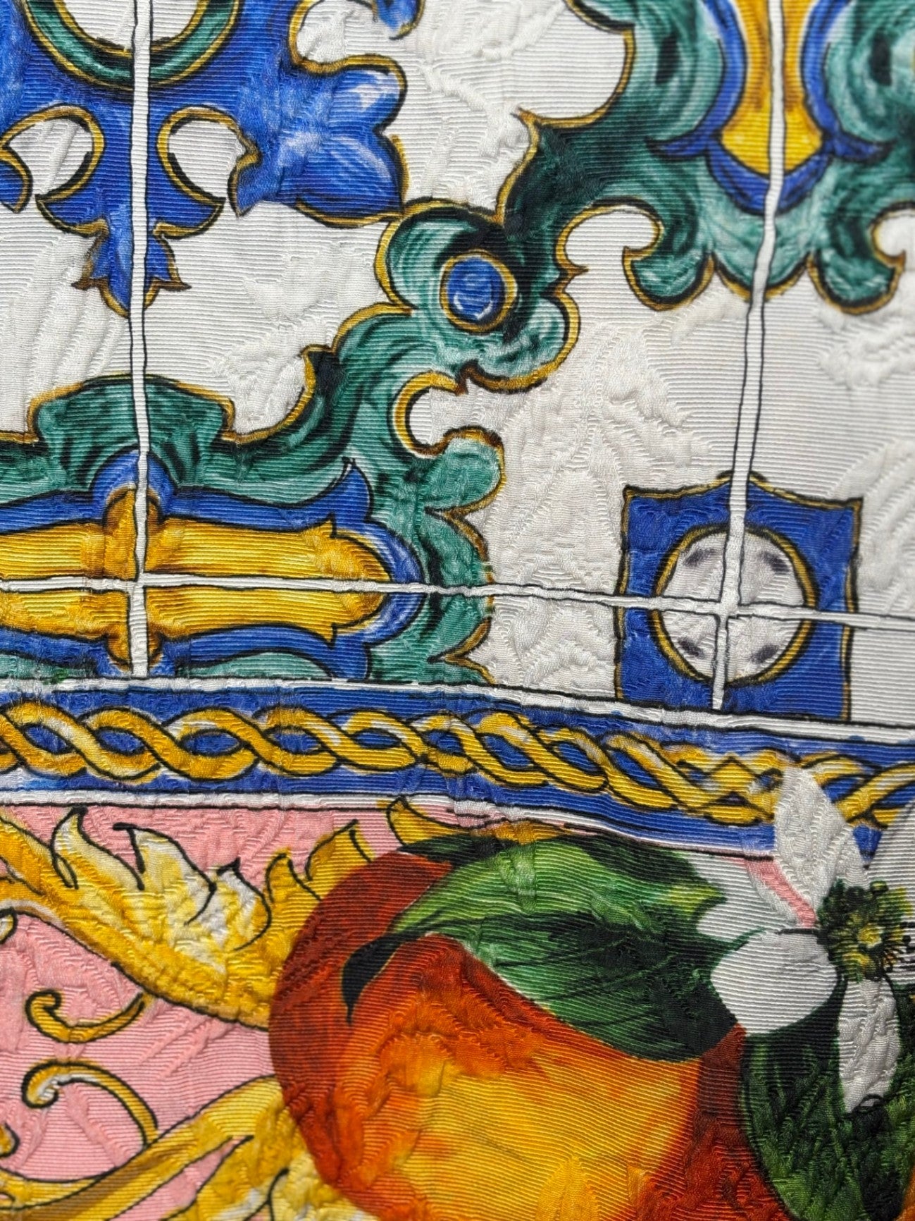 DOLCE & GABBANA Majolica & Citrus Print Shift Dress