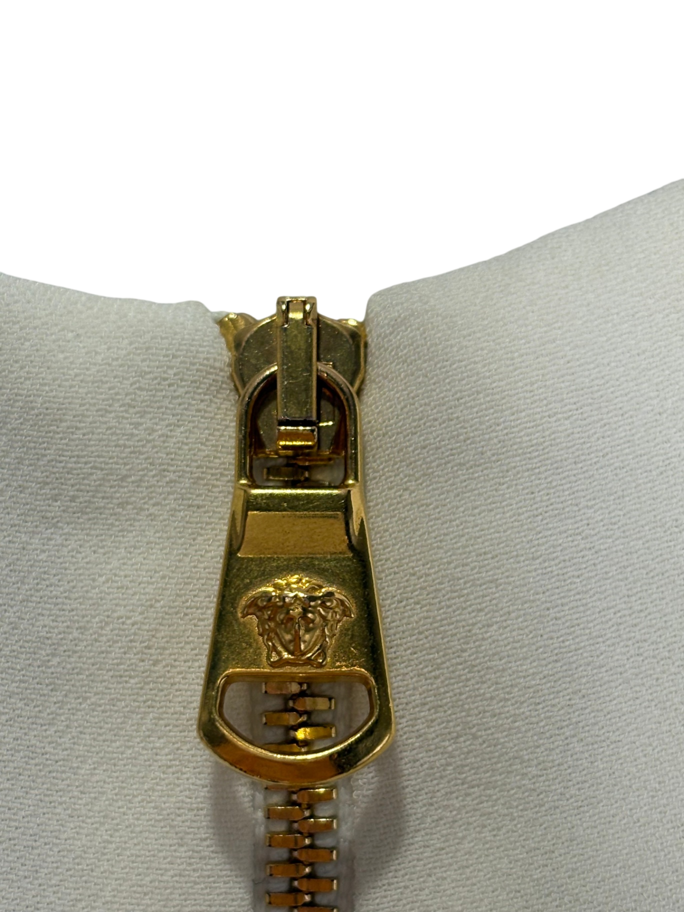 VERSACE White Gold Safety Pin Dress