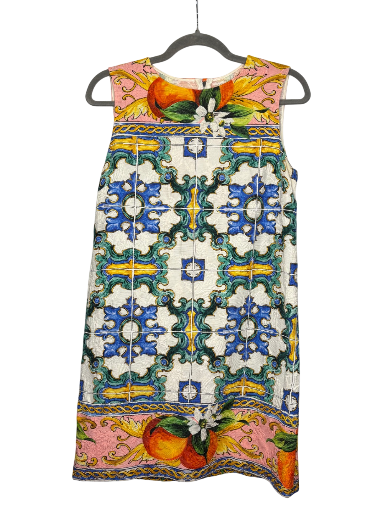 DOLCE & GABBANA Majolica & Citrus Print Shift Dress