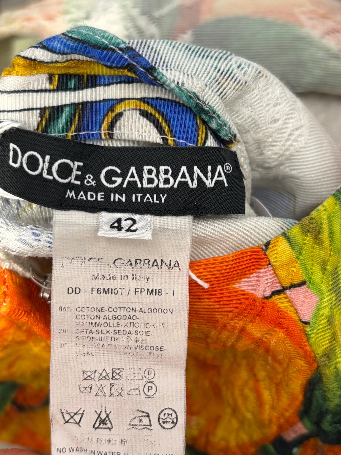 DOLCE & GABBANA Majolica & Citrus Print Shift Dress