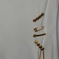 VERSACE White Gold Safety Pin Dress