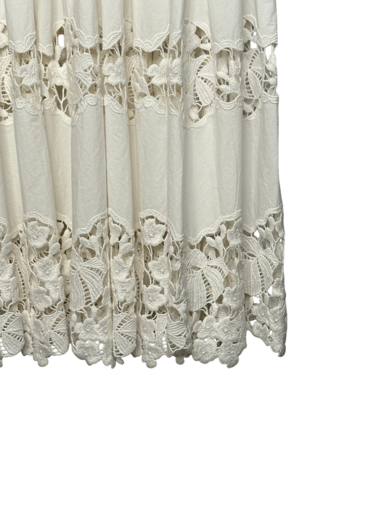 Dolce & Gabbana Ivory Broderie Anglaise Cotton Midi Dress