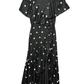 MERLETTE Black/White Spot Midi dress