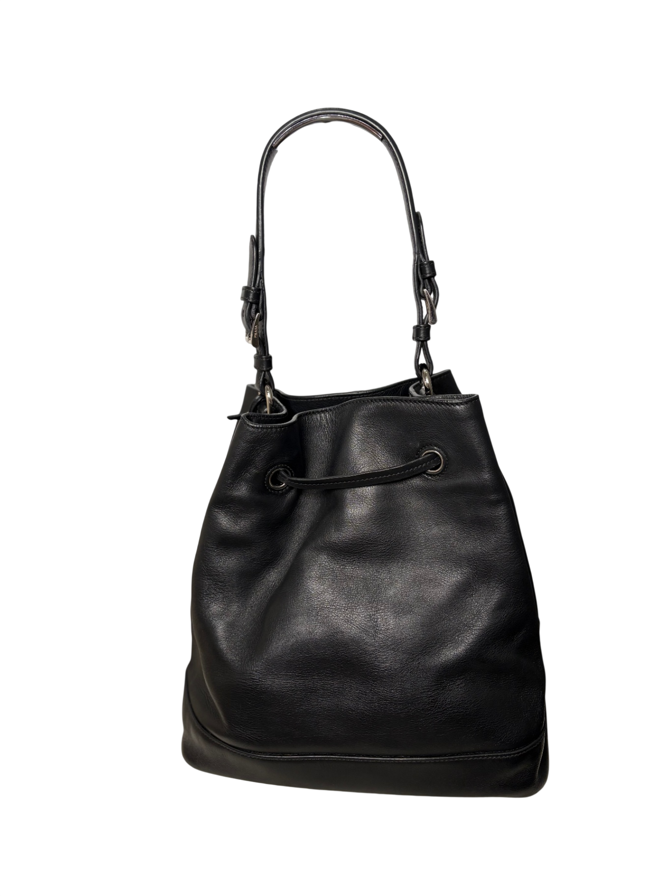 PRADA Black Bucket Bag with Strap