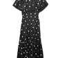 MERLETTE Black/White Spot Midi dress