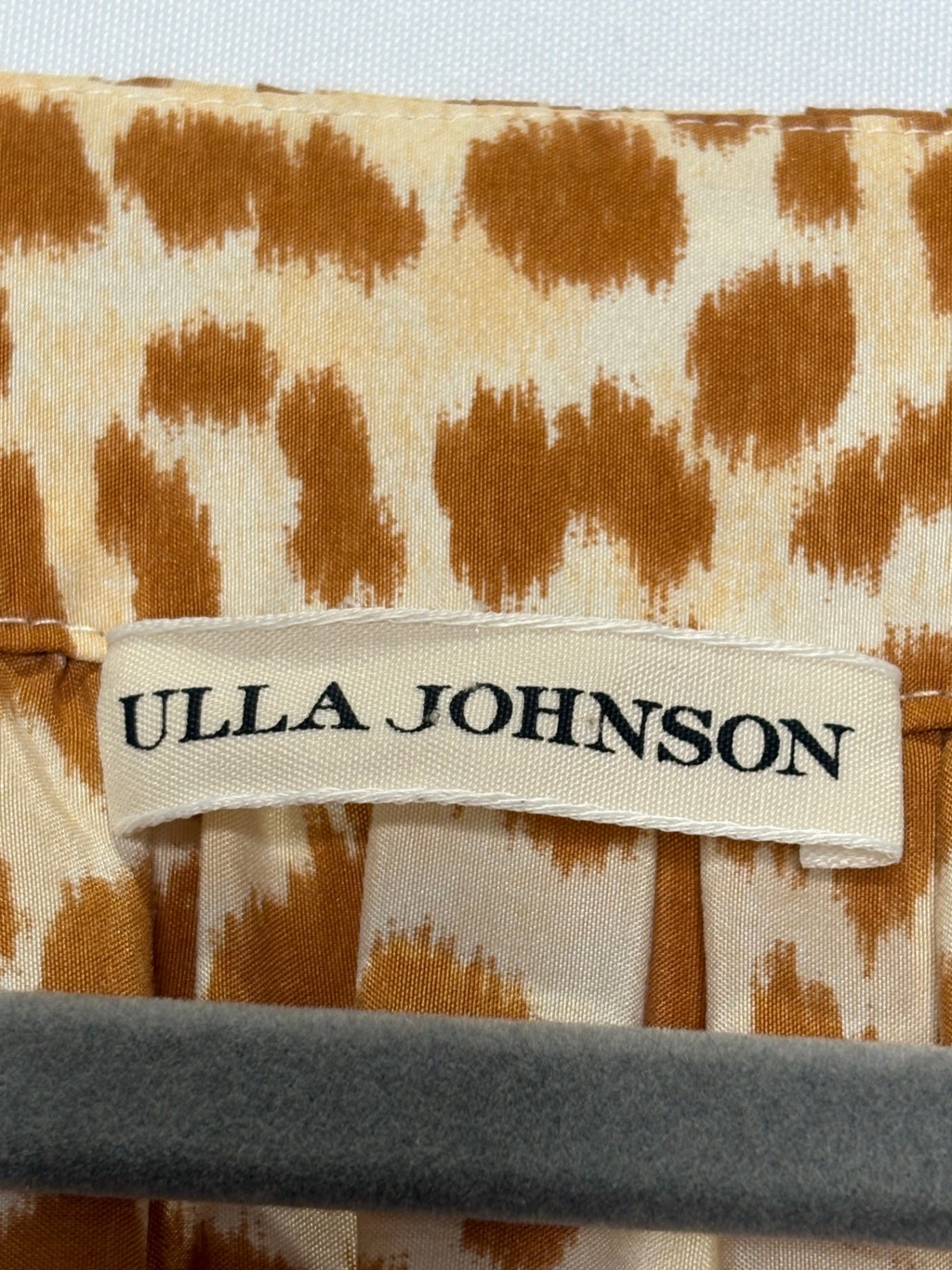 ULLA JOHNSON Leopard Ruffle dress size 10