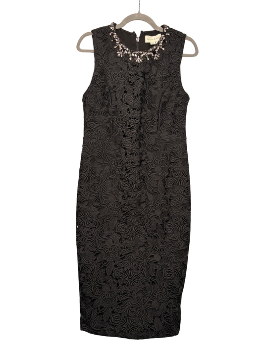 SACHIN & BABI Black lace crystal dress size 10