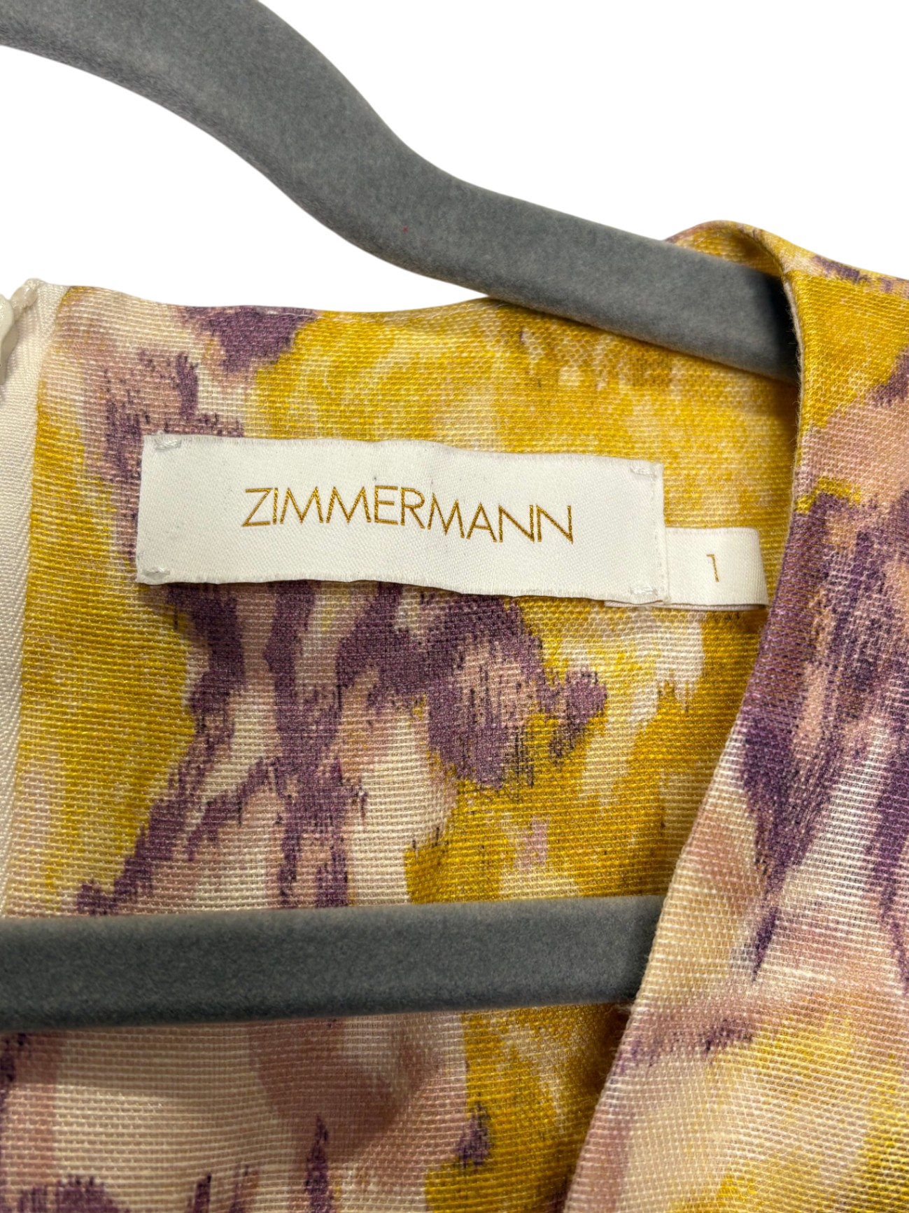 ZIMMERMANN Yellow Floral Short Dress